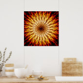 Feathered Sun Mandala Poster (Keuken)