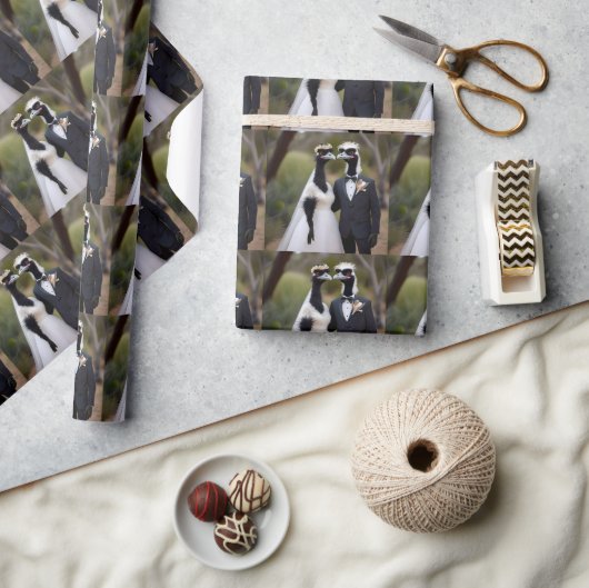 Feathered Vows: een emu-tiful huwelijksbond Cadeaupapier (Crafts)