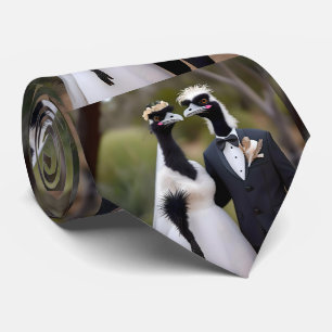Feathered Vows: een emu-tiful huwelijksbond Stropdas
