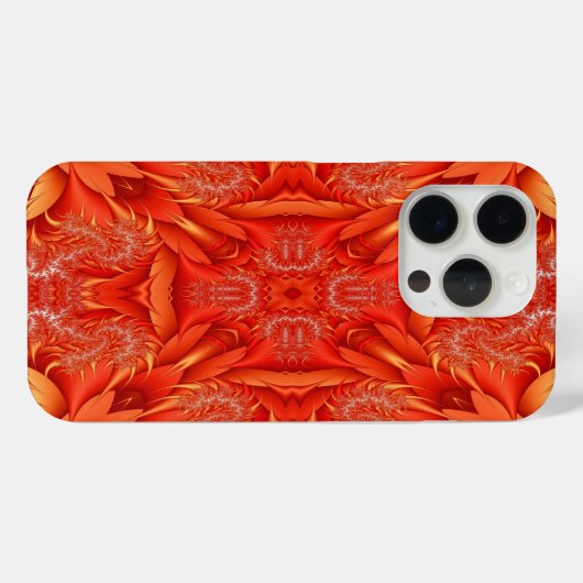 Featherfractaal ontwerp - rood Case-Mate iPhone case (Achterkant (horizontaal))