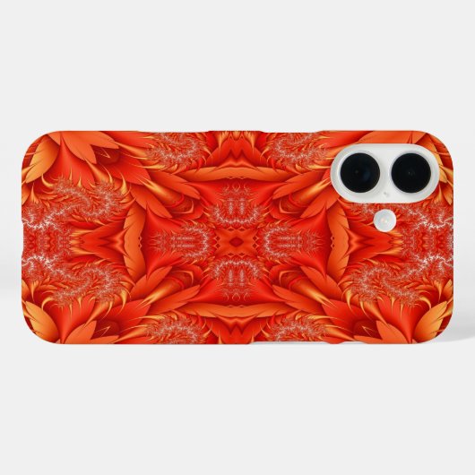 Featherfractaal ontwerp - rood Case-Mate iPhone case (Achterkant (horizontaal))