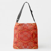 Featherfractaal ontwerp - rood crossbody tas (Achterkant)