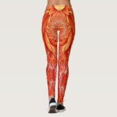 Featherfractaal ontwerp - rood leggings (Achterkant)