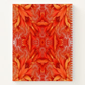 Featherfractaal ontwerp - rood notitieboek (Achterkant)