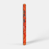 Featherfractaal ontwerp - rood samsung galaxy hoesje (Rechterkant)