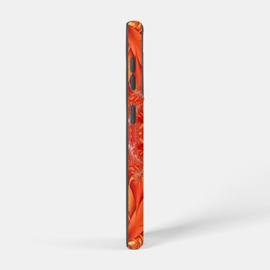 Featherfractaal ontwerp - rood samsung galaxy hoesje (Rechterkant)