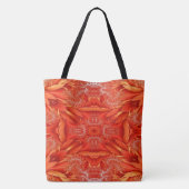 Featherfractaal ontwerp - rood tote bag (Achterkant)