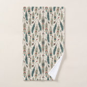Feathers and Arrows Towel Earthy Ethnic Vibe Bad Handdoek (Handdoek)