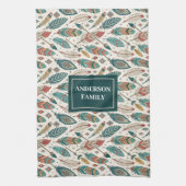 Feathers & Arrows Towel Personalized Tribal Look Theedoek (Verticaal)