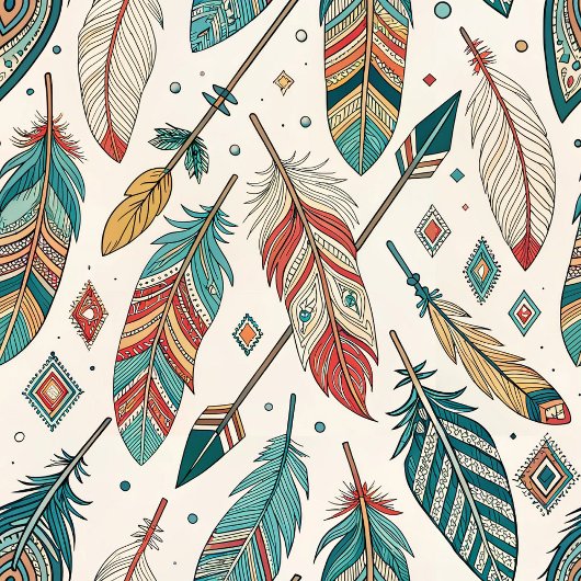 Feathers & Arrows Towel Personalized Tribal Look Theedoek