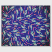 Feathers boho color cadeaupapier (Vlak)