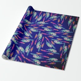 Feathers boho color cadeaupapier