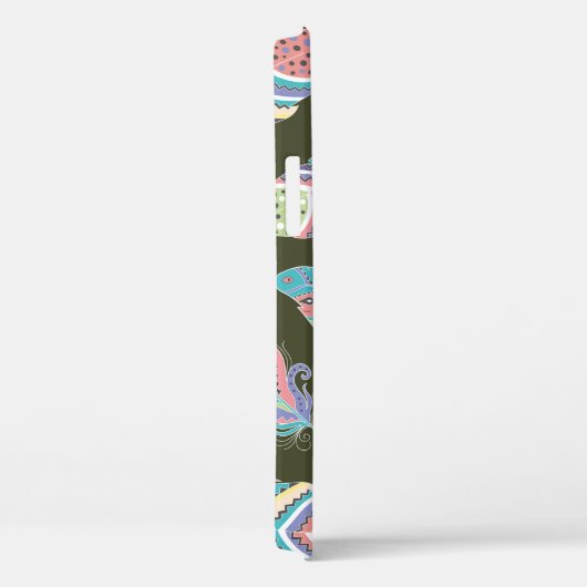 Feathers Boho Seamless Pattern. Etnische stam Case-Mate iPhone Case (Achterkant / Rechts)