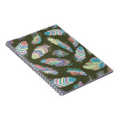 Feathers Boho Seamless Pattern. Etnische stam Notitieboek (Rechterzijde)