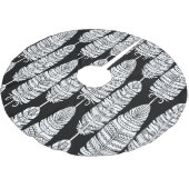 Feathers boho: zwart-wit patroon kerstboom rok (Gekanteld)
