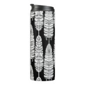 Feathers boho: zwart-wit patroon thermosbeker (Geroteerd rechts)