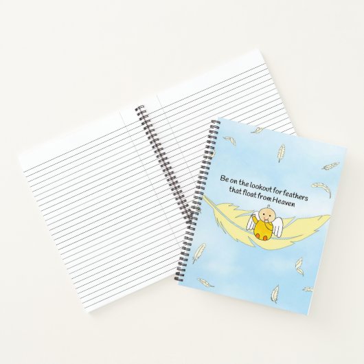 Feathers Float uit Heaven Prayer Journal Notitieboek (Binnen)