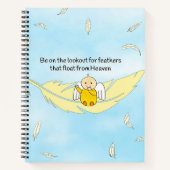 Feathers Float uit Heaven Prayer Journal Notitieboek (Voorkant)
