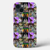Feathers in Focus: Een Collage van Kippen Hanen Case-Mate iPhone Case (Achterkant)
