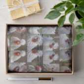 Feathers in Focus: een portret van een witte kip Tissuepapier (Geschenk)