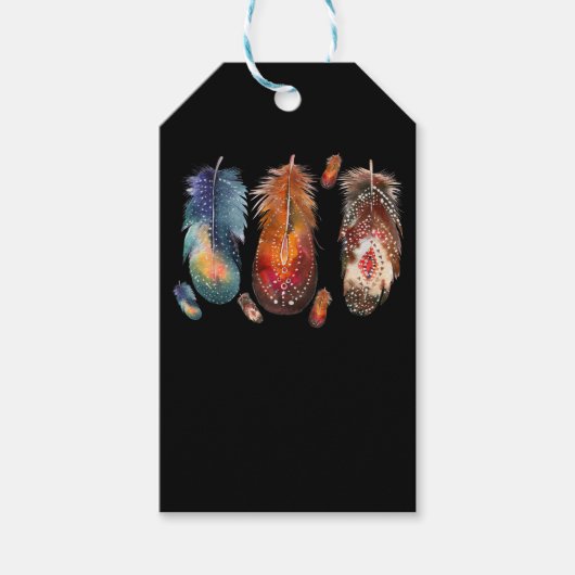 Feathers Indiindianenautochtone indianen Cadeaulabel (Voorkant)