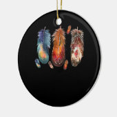 Feathers Indiindianenautochtone indianen Keramisch Ornament (Links)
