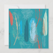 Feathers Invitation Kaart (Achterkant)