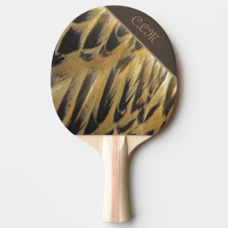 Feathers Layered Brown Gold Family Name Natuur Tafeltennisbatje