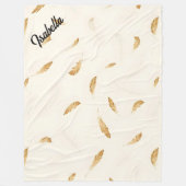 Feathers Luxe Moderne Boho Collectie Fleece Deken (Voorkant)