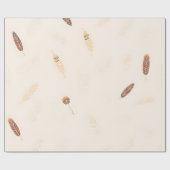 Feathers Luxe Populaire Boho Collectie Cadeaupapier (Vlak)