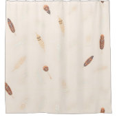 Feathers Luxe Populaire Boho Collectie Douchegordijn (Voorkant)