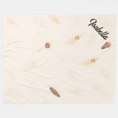 Feathers Luxe Populaire Boho Collectie Fleece Deken (Voorkant (Horizontaal))