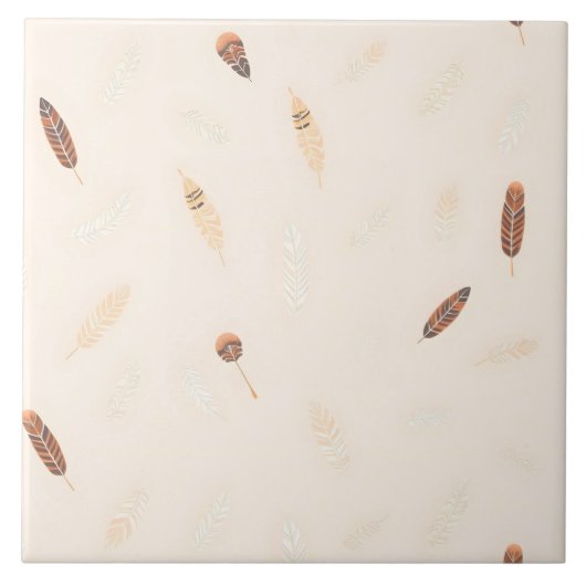 Feathers Luxe Populaire Boho Collectie Tegeltje (Voorkant)