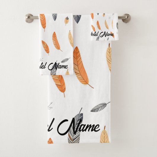 Feathers Luxe Trendy Boho Collectie Bad Handdoek (Insitu)