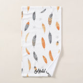 Feathers Luxe Trendy Boho Collectie Bad Handdoek (Handdoek)