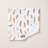 Feathers Luxe Trendy Boho Collectie Bad Handdoek (Wasdoekje)