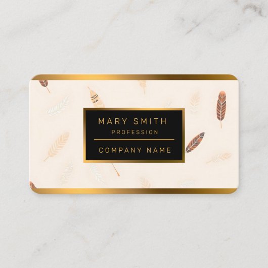 Feathers Luxury Popular Boho Collection Visitekaartje (Voorkant)