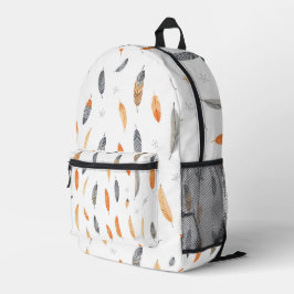 Feathers Luxury Trendy Boho Collectie Bedrukte Rugzak