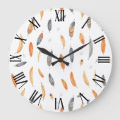 Feathers Luxury Trendy Boho Collectie Grote Klok (Voorkant)