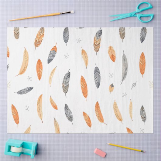 Feathers Luxury Trendy Boho Collectie Tissuepapier (Craft)