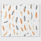 Feathers Luxury Trendy Boho Collection Cadeaupapier (Vlak)