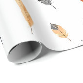 Feathers Luxury Trendy Boho Collection Cadeaupapier (Rol Hoek)