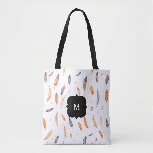 Feathers Luxury Trendy Boho Collection Tote Bag (Voorkant)