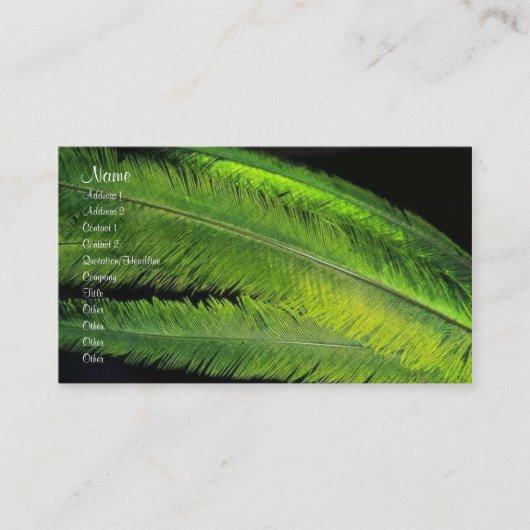 Feathers-profielkaart Visitekaartje (Voorkant)