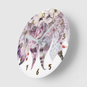 Feathers Rustic Dream Catcher Anemone Floral Ronde Klok (Hoek)