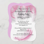 Feathers Sweet 16 verjaardagsfeestuitnodigingen Kaart (Voorkant / Achterkant)