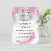 Feathers Sweet 16 verjaardagsfeestuitnodigingen Kaart (Staand voorkant)