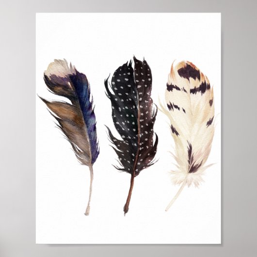 Feathers Wall Art, Feathers Printable, Poster (Voorkant)