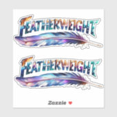 Featherweight Feather MMA Kick Boxing Gym Love 2pc Sticker (Vel)