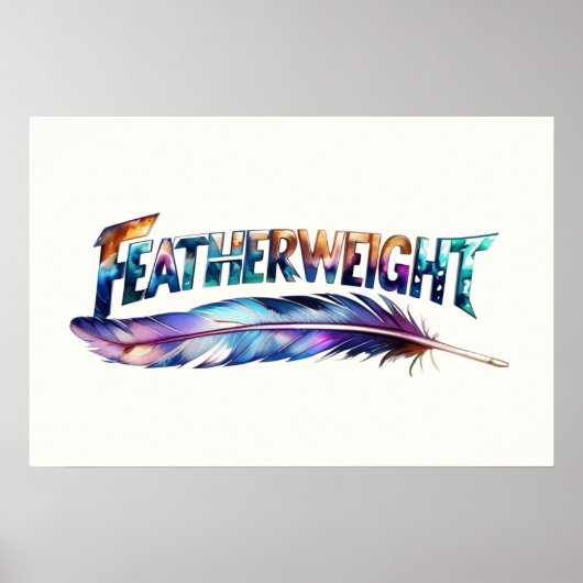 Featherweight Feather - MMA Kick Boxing Gym Lover Poster (Voorkant)